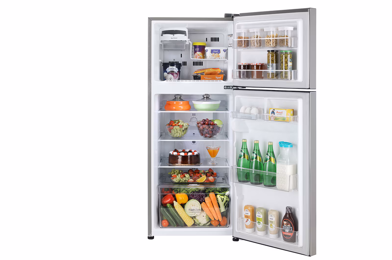 GL-K272SLBB-Refrigerators-Front-View-Door-Open-With-Content-DZ-02