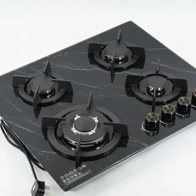 Puresonic 4-Burner Granite Glass Top Cooker Hob