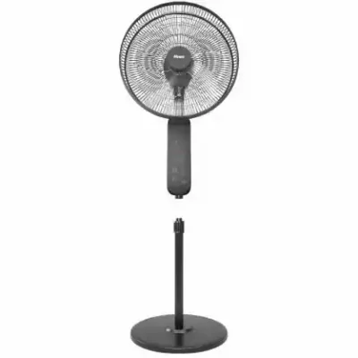 Abans Midnight Black 16″ Stand Fan ABMPF003 | Rust-Free with Remote