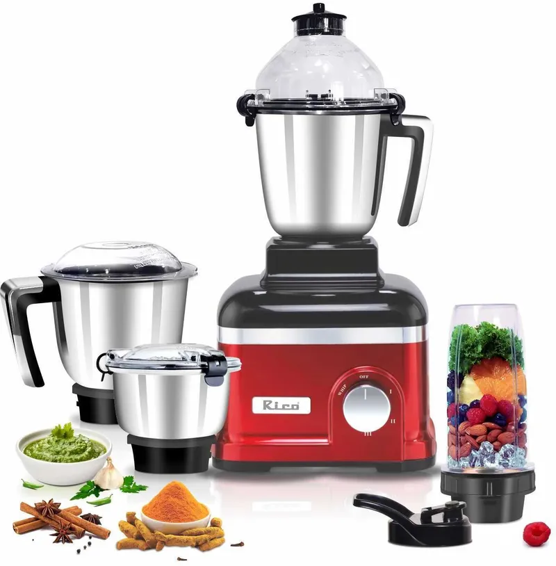Rico 1000W Mixer Grinder 4 Jar (MG2409)